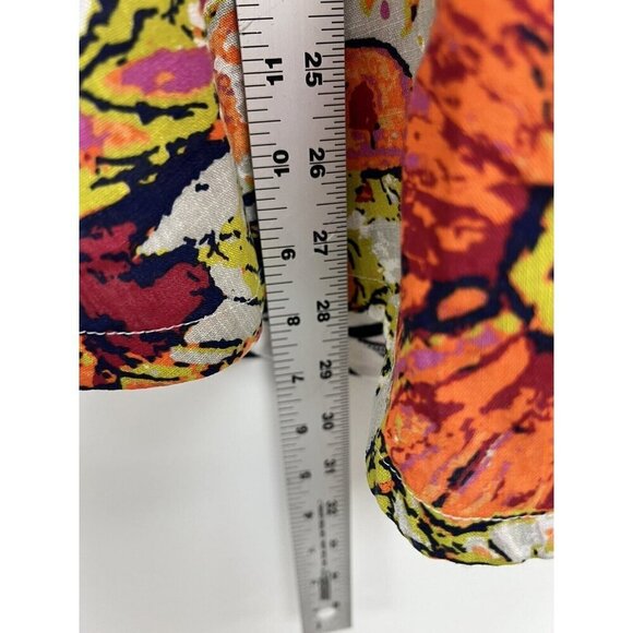 Soft Surroundings Women Striped Front Floral linen blend beachy Back Top Size XL - Picture 7 of 9